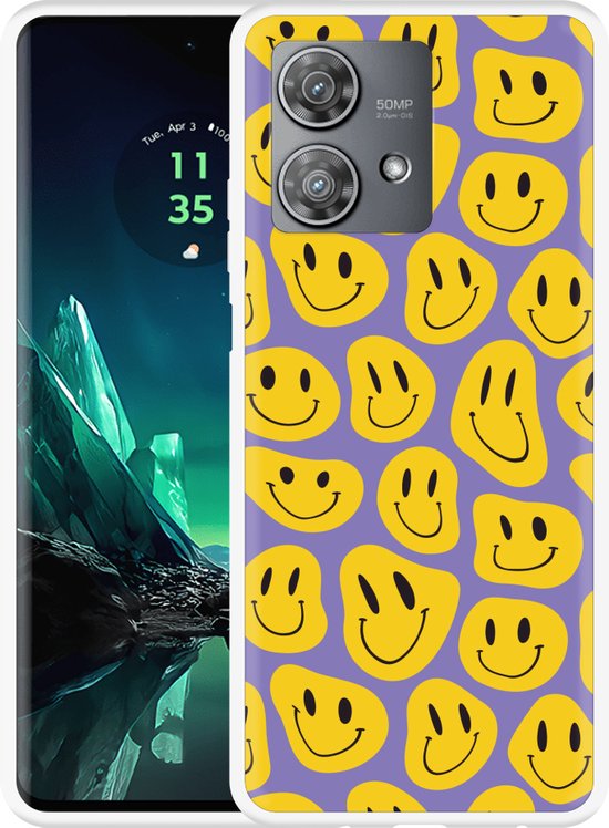 Cazy Hoesje geschikt voor Motorola Edge 40 Neo Smileys