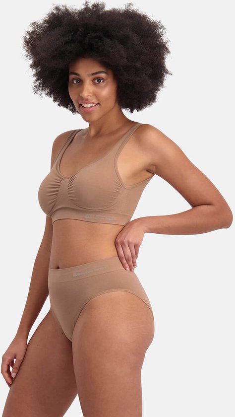 Bamboo Basics - Culottes intégrales sans couture Belle (pack de 3) Femme - Beige - XXL