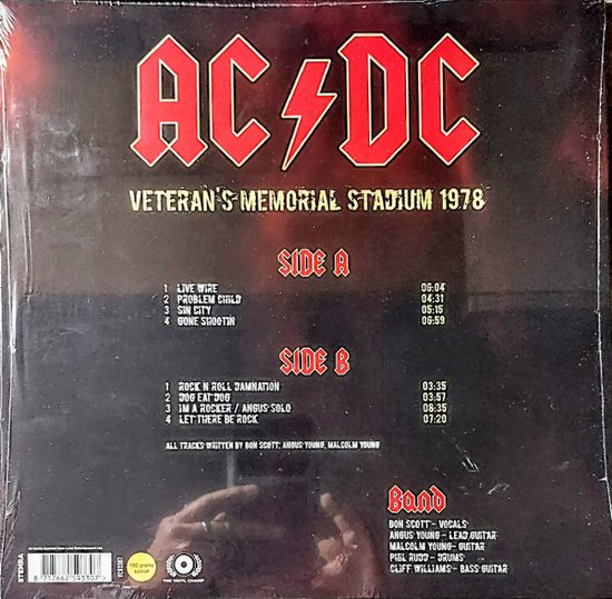 AC/DC - Veteran's Memorial Stadium 1978 (LP) (Coloured Vinyl) (Limited ...