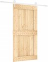 vidaXL - Schuifdeur - met - beslag - 100x210 - cm - massief - grenenhout