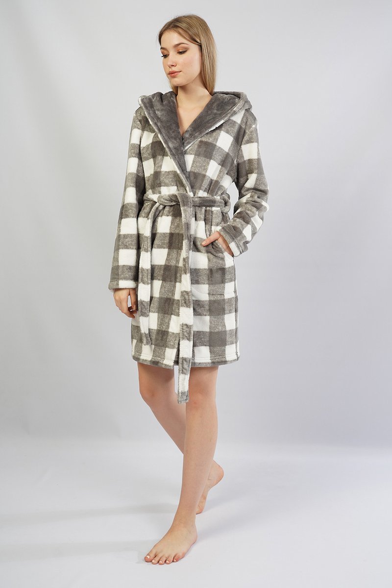 Vienetta - Dames Zachte Pluche Badjas-Kamerjas - S
