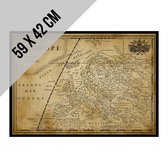 Poster/ affiche Map (vintage) Europa | 59 x 42 cm | A2 formaat | Kaart met landen en steden | Landkaart | Aardrijkskunde | Map Europe | L' Europe | Oude kaart | Geschiedenis | Franstalig | Beschrijfbaar | 2 stuks