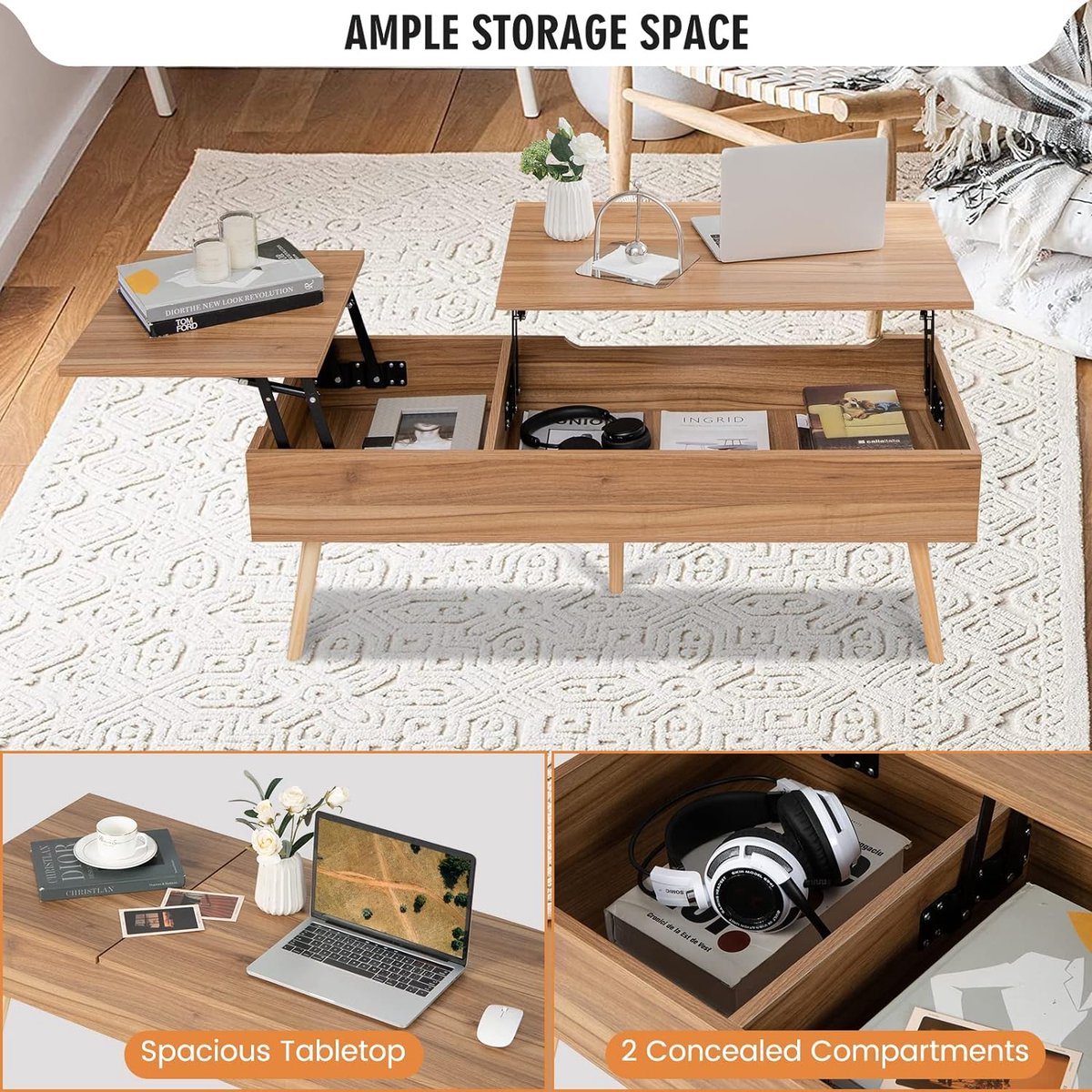 Moderne vierkante salontafel - Tafels | Salontafels