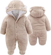 SHOPFINO manteau bébé - vêtements bébé - manteau d'hiver bébé - manteau peluche - vêtements enfants garçons et filles - doux et chaud - unisexe - beige - 6 à 9 mois - nouveau-né