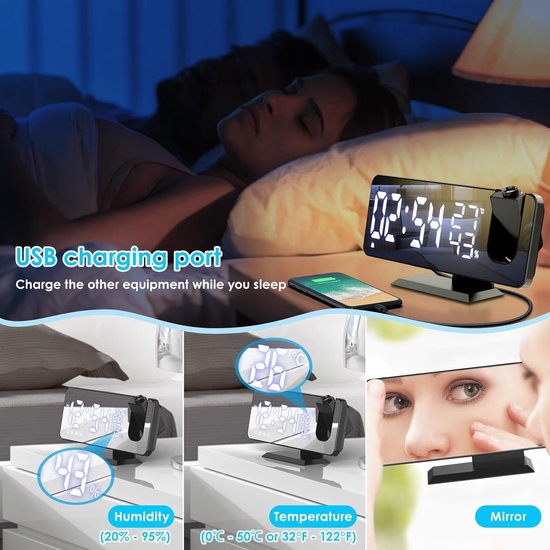 Dual With Snooze Konesky Projection - LED Screen With 180° Ceiling ...