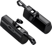 Phreeze Mini Powerbank 5000 mAh met USB-C - Noodpakket - Ingebouwde USB C Oplader Kabel - USB C kabels
