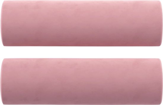 vidaXL - Sierkussens - 2 - st - 15x50 - cm - fluweel - roze