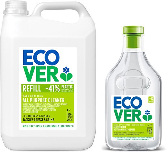 Ecover Allesreiniger Voordeelverpakking 5L + 1L Gratis | Ecologisch, Reinigt & Ontvet