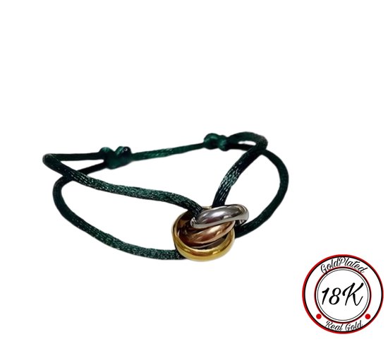 Soraro Tricolor Armband | Groen | 18K Goldplated | Soraro Armbanden | Cadeau voor haar | verjaardag vrouw | Vaderdag | Vaderdag Cadeau