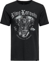 King Kerosin Riding Association L.A. Oil Washed T-Shirt Schwarz-3XL