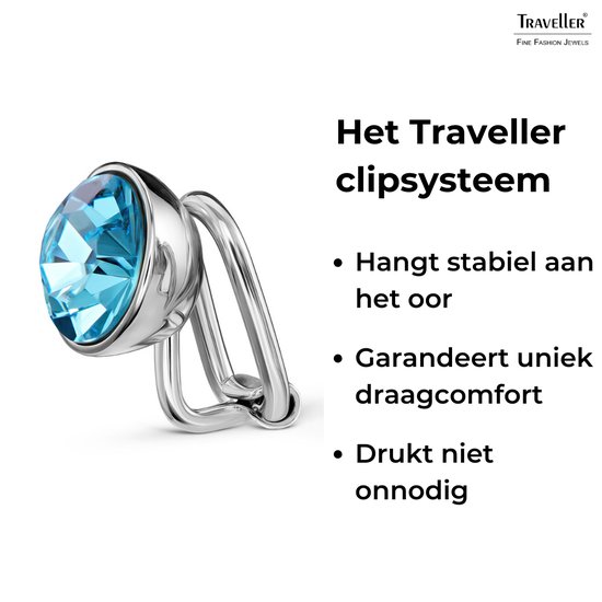Clip d'oreille Traveller avec cristal bleu