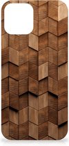 Stevig Telefoonhoesje Geschikt voor iPhone12 | 12 Pro Wooden Cubes