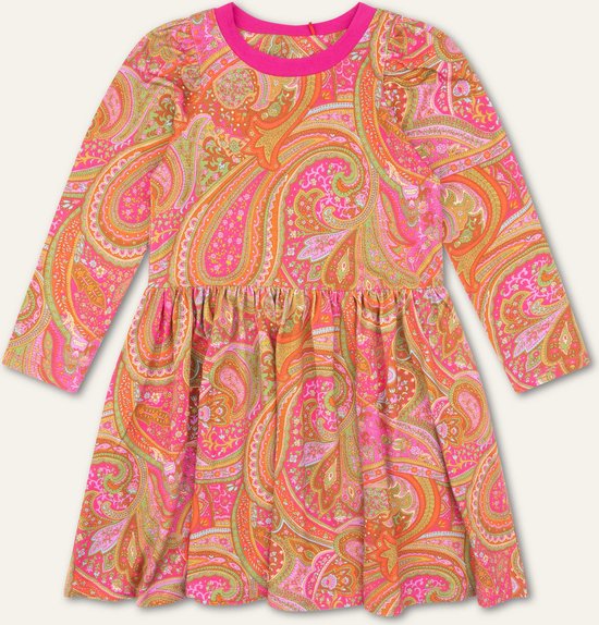 Drum jersey dress 31 AOP Blissfull paisley Pink: 92/2yr