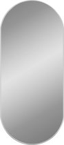vidaXL - Wandspiegel - 100x45 - cm - ovaal - zilverkleurig