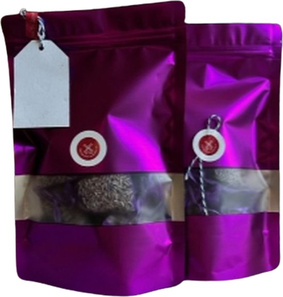 Vandiencashmere - Sachets parfumés à la Lavande 10x - dans un emballage de fête - lavande biologique - sachets violet foncé - emballage de fête