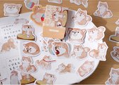 Kawaii Cartoon Shiba Inu Hond Stickers - Set van 45 - Planner Agenda Stickers - Scrapbookdecoraties - Bujo Stickers - Geschikt voor Volwassenen en Kinderen