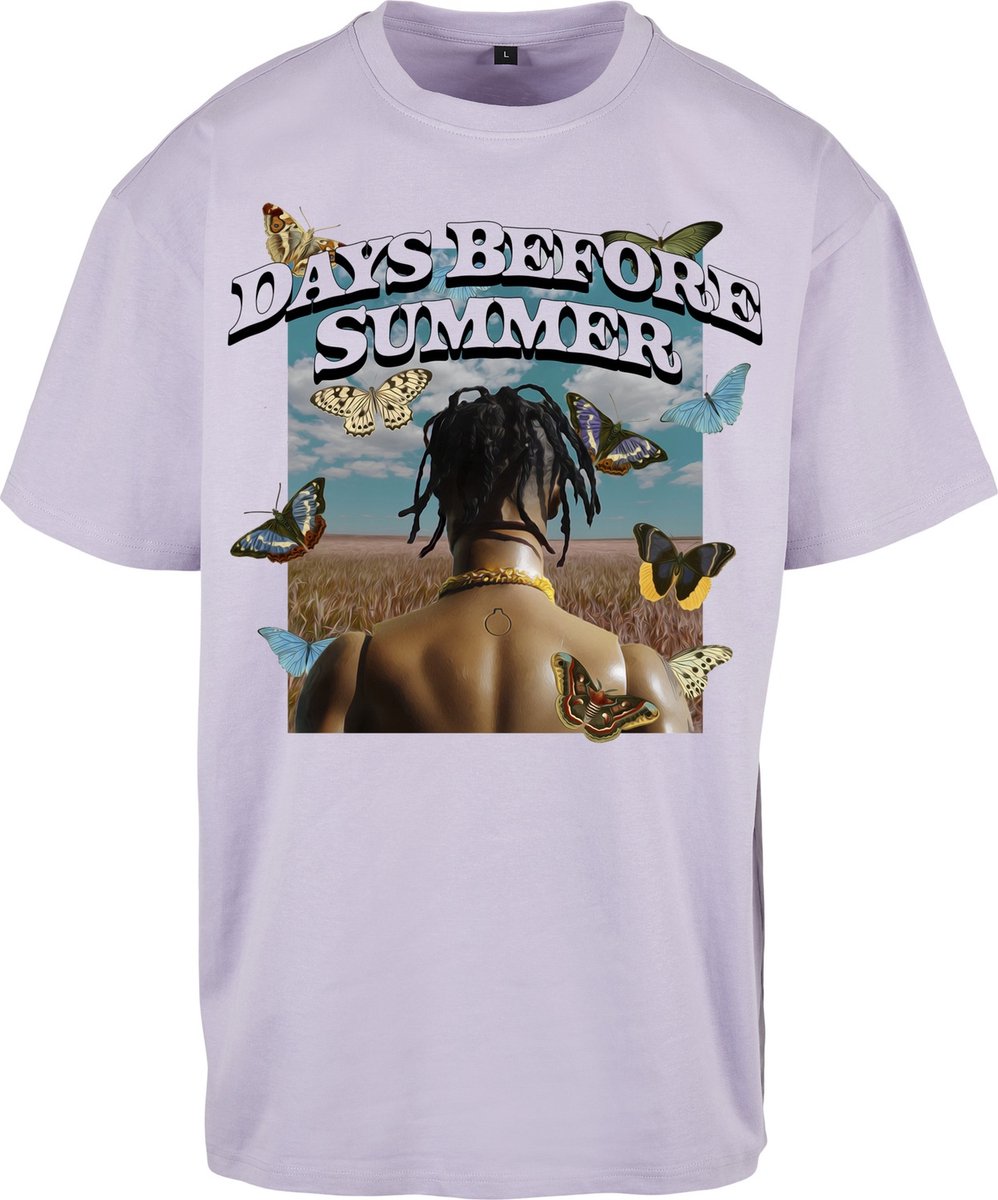 Mister Tee Days Before Summer Oversize Heren T-shirt XL Paars