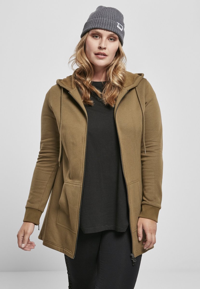 Urban Classics Sweat Parka Vest met capuchon XS Groen
