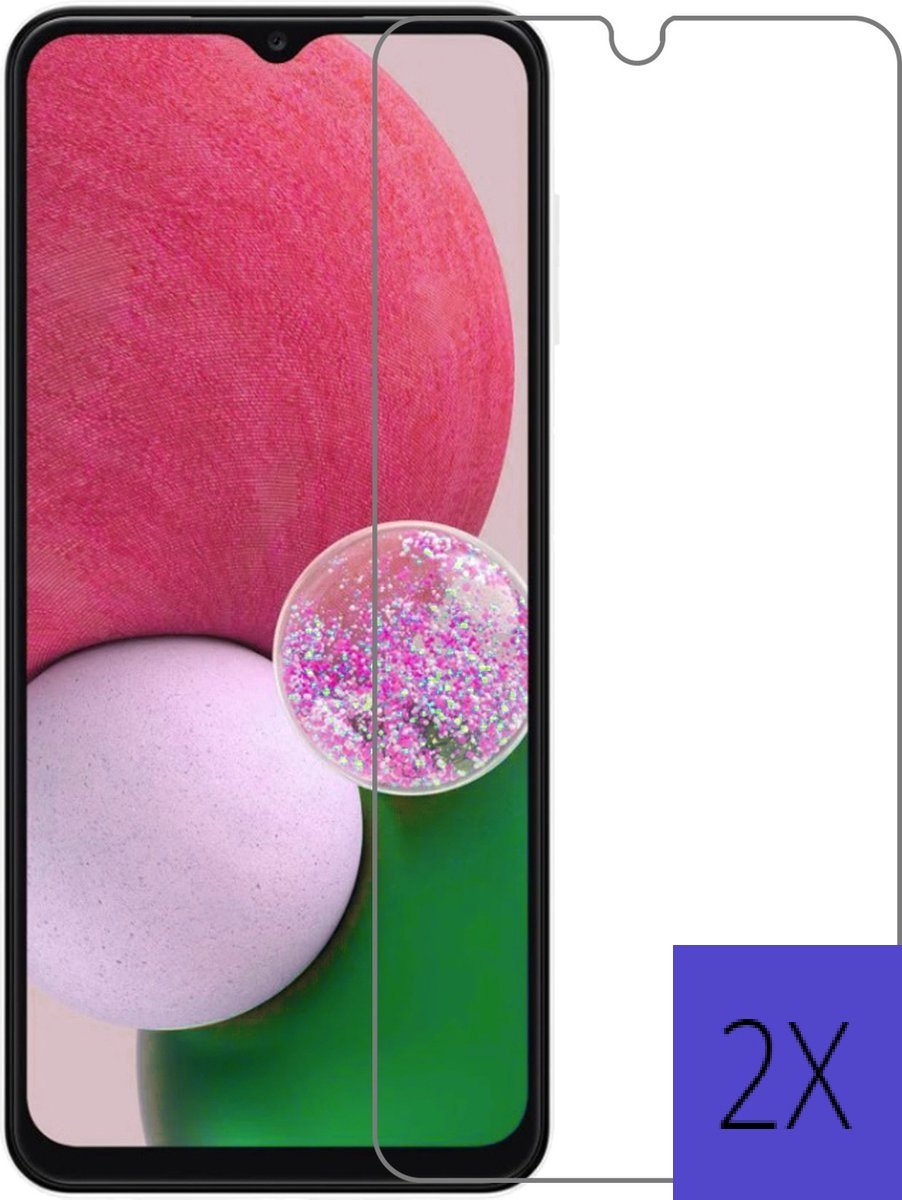 Screenprotector Samsung Galaxy A13 Screenprotector- Beschermglas - Transparant en krasbestendig - 2X