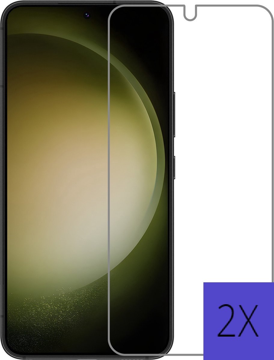 Screenprotector Samsung Galaxy S23+ Screenprotector- Tempered Glass - Beschermglas - 2X