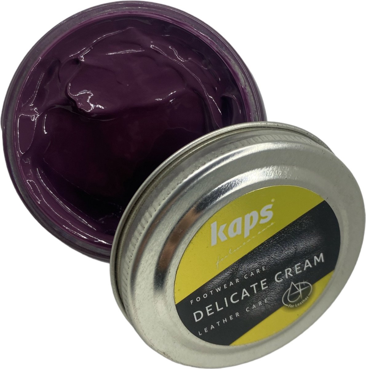 Kaps Schoencreme - schoensmeer - verzorgt het leer en geeft glans - (102) Donker Lila - 50ml