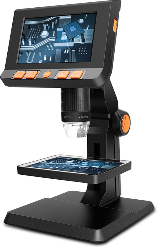 Digitale Microscoop 100x Met 2 Inch LCD - Handheld Vergrootglas 16MP Camera | LED Verlichting