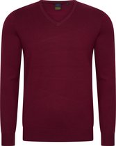 Mario Russo V-Hals Pullover - Trui Heren - Sweater Heren - Bordeaux - L