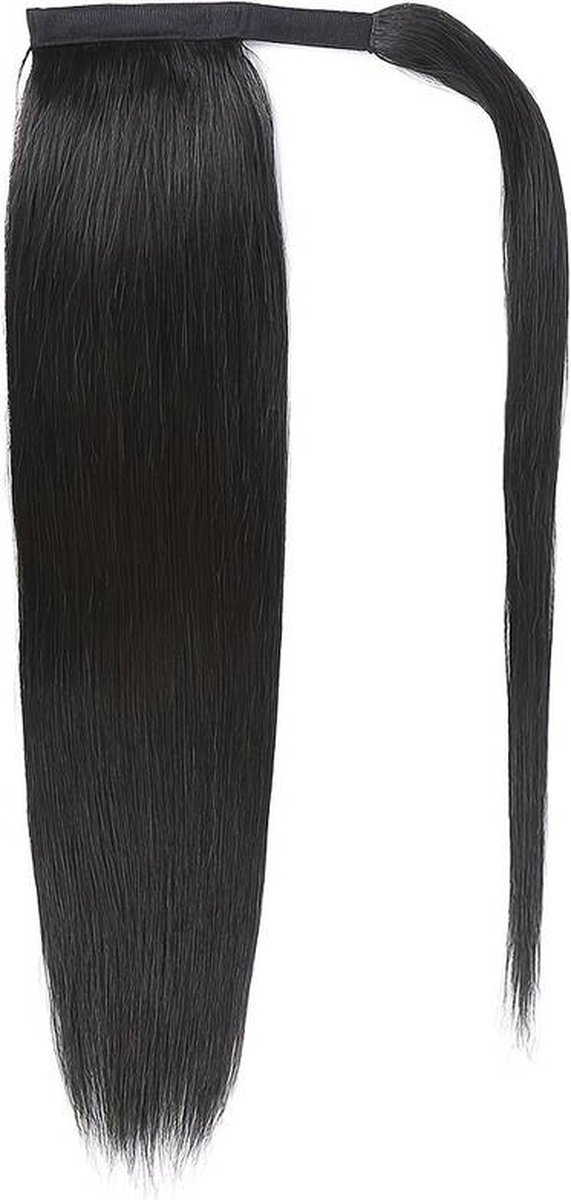 Silky Straight Ponytail- 16inch #1B (Natural Black)