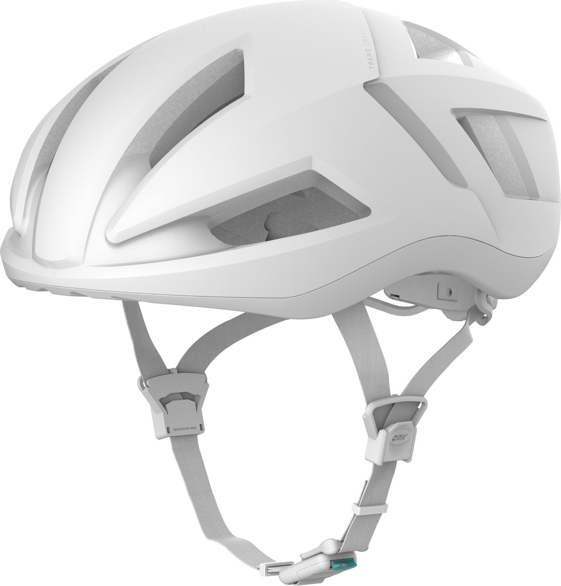 CRNK New Artica Fietshelm - Volwassenen - Wit - Maat L - Verstelbaar - 11 Ventilatiegaten - 255 gram - Heren Dames - Racefietshelm