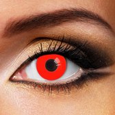Partylens® kleurlenzen - Red Eye - jaarlenzen met lenshouder - rode contactlenzen