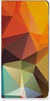 Smartphone Hoesje Geschikt voor Motorola Edge 40 Leuk Book Case Polygon Color