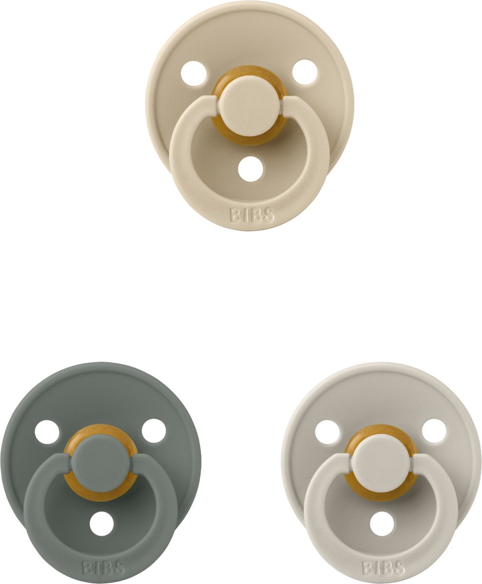 Goedkoopste Bibs fopspeen 0-6 maand set 3 stuks Vanilla,Sand en Pine maat 1