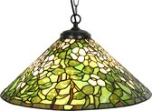 LumiLamp Hanglamp Tiffany Ø 50 cm Groen Glas Tiffany Lampen