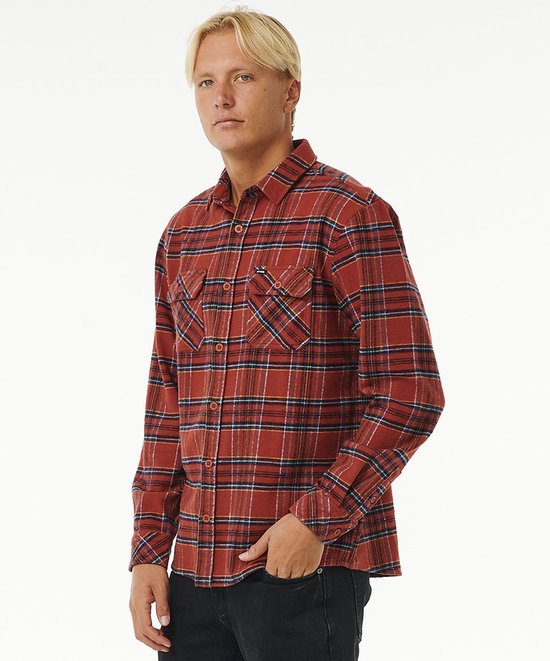 Rip Curl Heren Shirt Griffin Flannel Shirt - Red