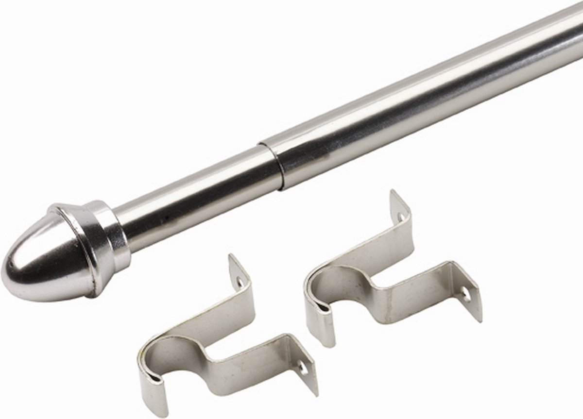 Intensions Uitschuifbare caferod zilver complete set 50-75 cm