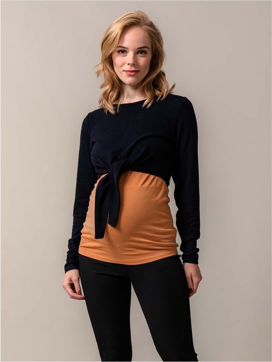 MAMALICIOUS zwangerschapstop MLFREDERIKKE van polyester donkerblauw