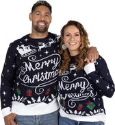 Foute Kersttrui Dames & Heren - Christmas Sweater "Stijlvol Merry Christmas" - Mannen & Vrouwen Maat XXXXL - Kerstcadeau
