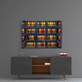Glasschilderij Abstract - Kleurrijke Deuren - 110x70 cm - 4 mm