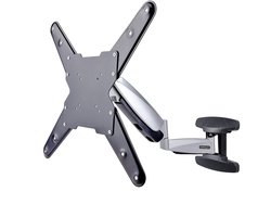 StarTech.com Wandmonteerbare VESA TV arm, Verstelbare Full Motion TV Muurbeugel voor 23-55 Schermen, Compacte Monitor Arm, 30kg Draagvermogen, Uitschuifbare/Kantelbare/Zwenkbare VESA Wandbeugel