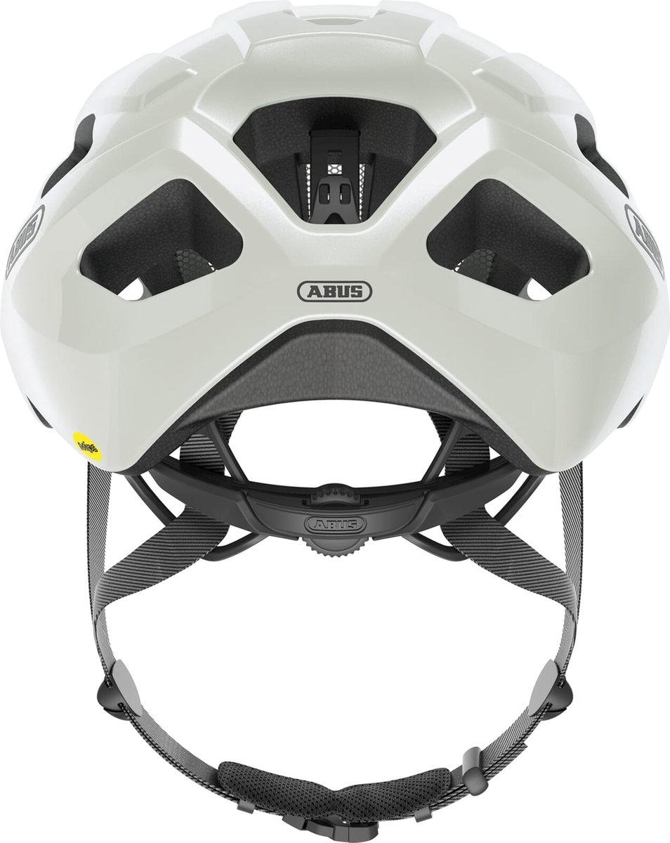 Fietshelm ABUS MACATOR MIPS pearl white M - 52-58 cm - wit - Geschikt voor gebruik op elektrische fietsen - stadsfietsen - 290 g – foto 6