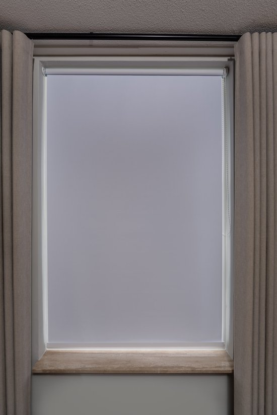Dutchblinds Store enrouleur - occultant - Wit - 120x190cm - Décoration de fenêtre sur mesure