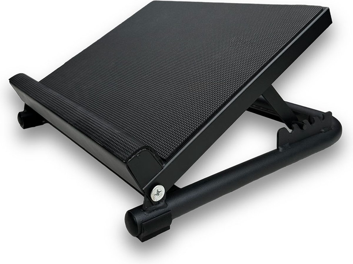 KRAKEN Slant Board Steel - Verstelbaar Slant Board voor Knieversterking - Squats, Lunges en Tibialis Versterking - Stalen Constructie 1,9 mm - Verstelbaar 10 tot 40 Graden - Inclusief Antislipmat - 36 x 37 cm - Max. 200 kg Belastbaar - Zwart