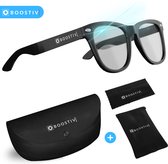 Boostiv® - Blauw licht bril - Blue light glasses - Computerbril - Beeldschermbril - Transparant - Zwart