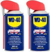 WD-40 Smart Straw - Multi-Usage - Spray Multifonctionnel - Enlève la rouille - Antirouille - 2x 300m