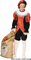 Piet Kostuum Rood/Zwart mt 152