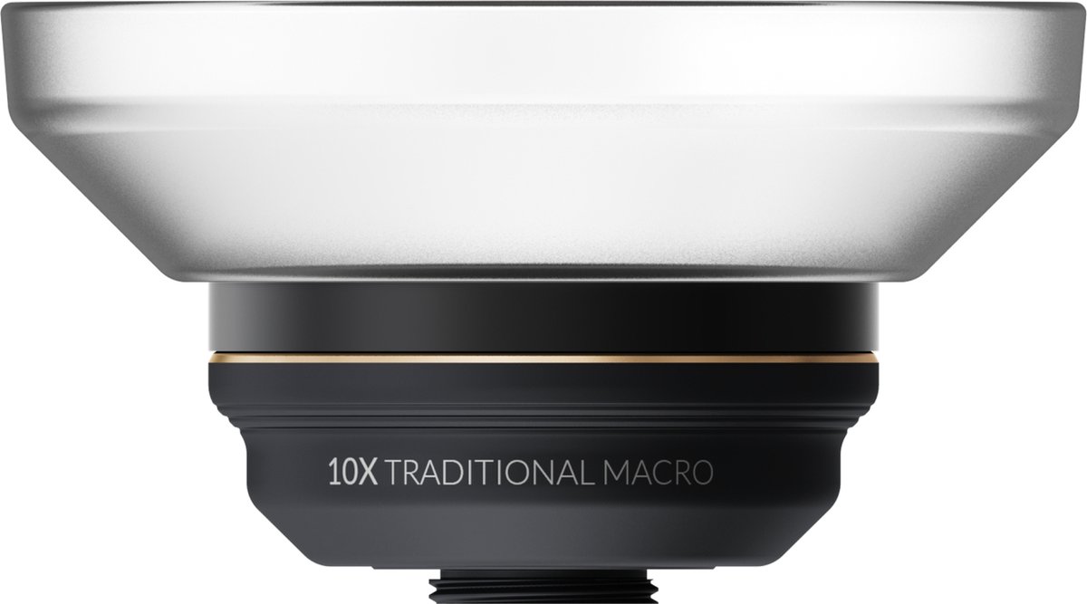 ShiftCam LensUltra 10X Traditional Macro - lens voor smartphone - mobiele fotografie - macrofotografie - scherpte diepte - 25x detailopname - 10x vergroting
