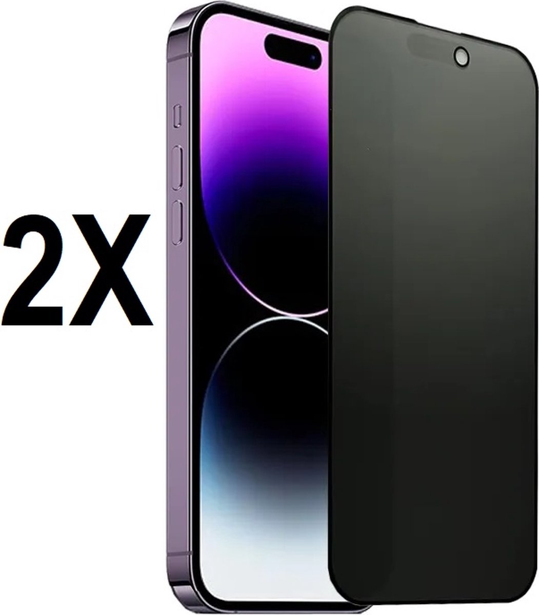 Screenz® - Matte Screenprotector geschikt voor iPhone 15 Pro Max - Tempered glass - Screen protector geschikt voor iPhone 15 Pro Max - Beschermglas - Mat Glasplaatje - 2 stuks