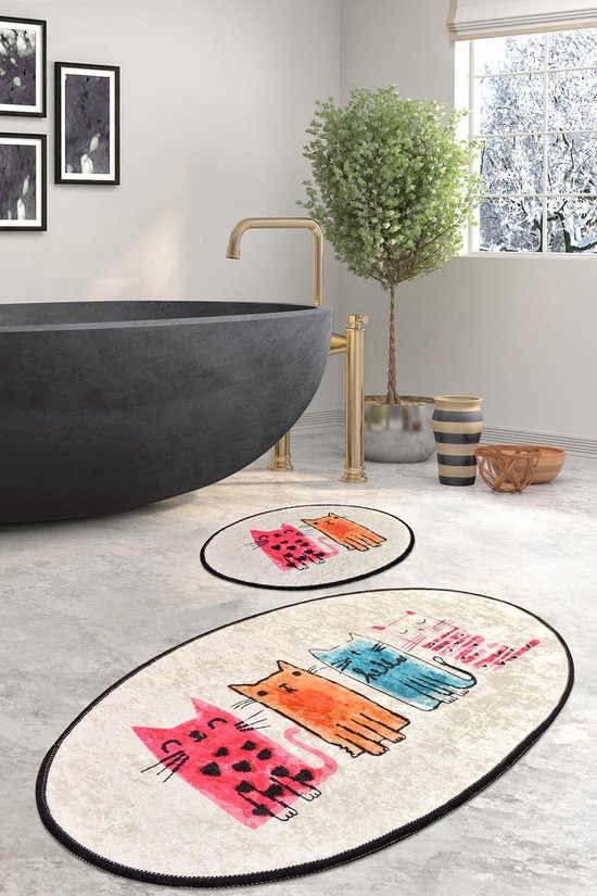 Ensemble de tapis de bain Asir (2 pièces) - Multicolore