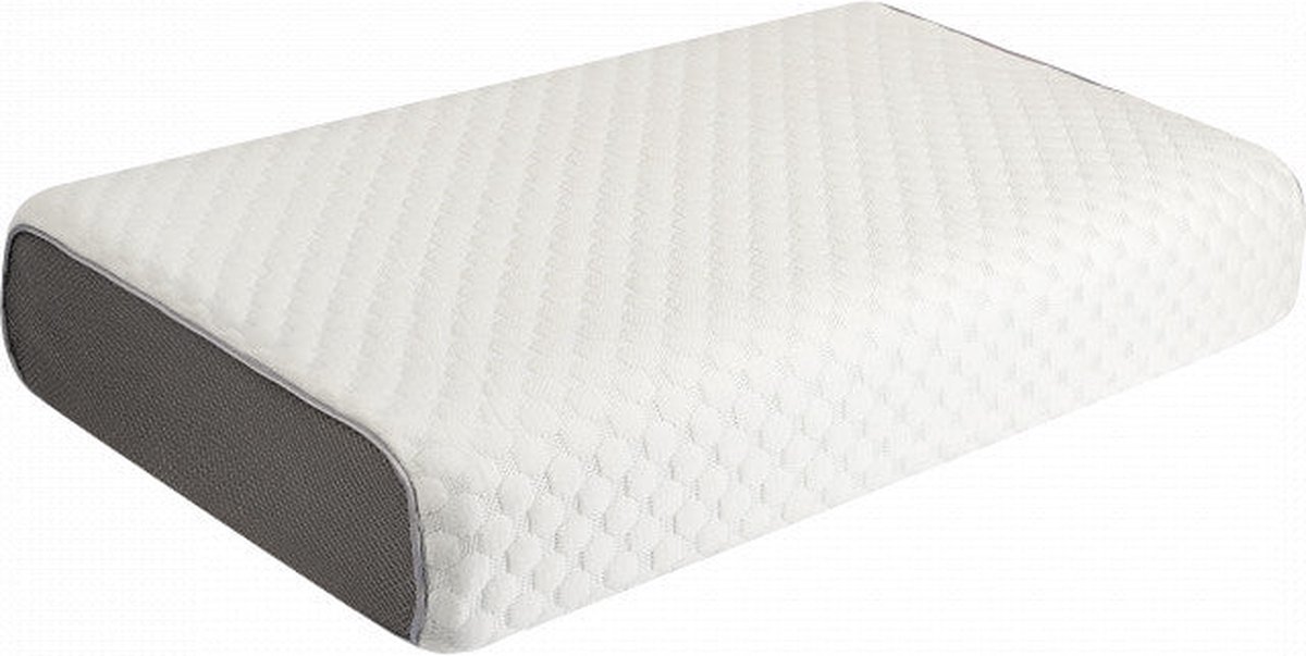 Orthomedisch Hoofdkussen - Ergonomisch voor Nek- en Rugklachten - Memory Foam - Traagschuim - Contour - 40x60 cm - Wit