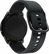 By Qubix 22 mm - Bracelet sport en Siliconen - Zwart - Huawei Watch GT 2 - GT 3 - GT 4 (46 mm) - Huawei Watch GT 2 Pro - GT 3 Pro (46 mm)